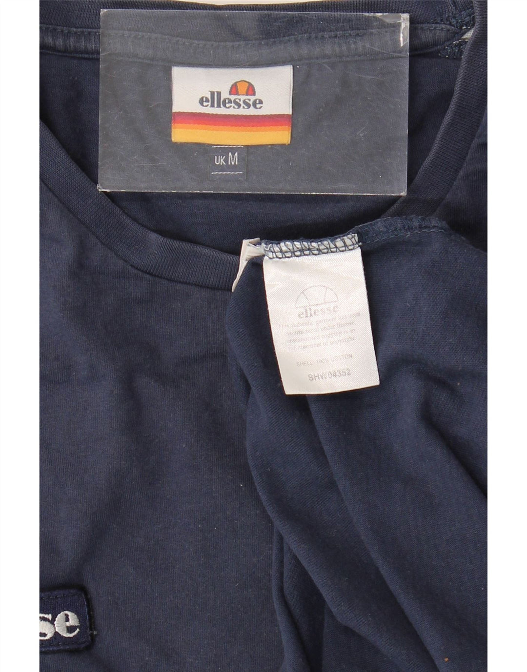 Мужская футболка ELLESSE, средний темно-синий, хлопок с цветными блоками