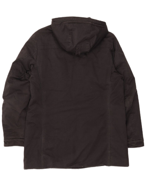 Trussardi Jeans Mens Hooded Parka Jacket UK 40 Large Grey