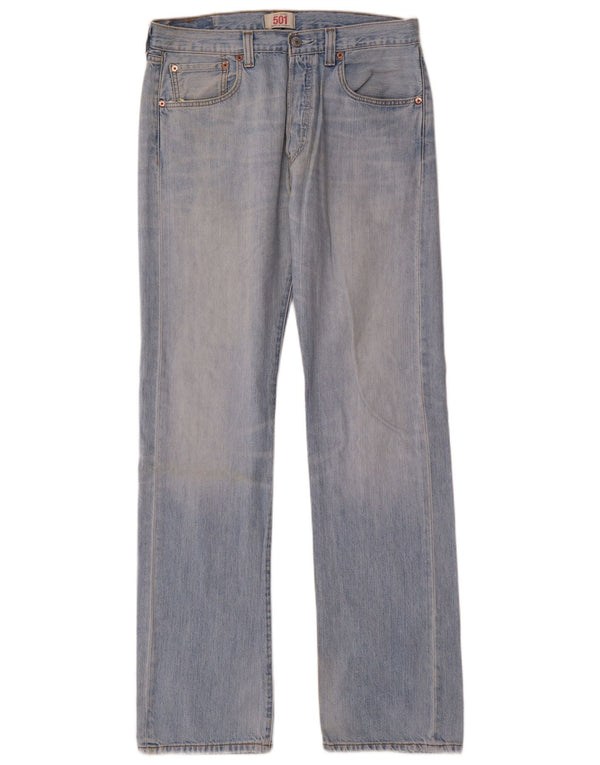 Мужские прямые джинсы LEVI'S 501 W33 L34 синие, хлопок