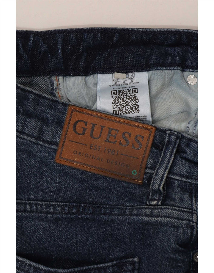 Мужские узкие джинсы Guess W32 L31 синие, хлопок