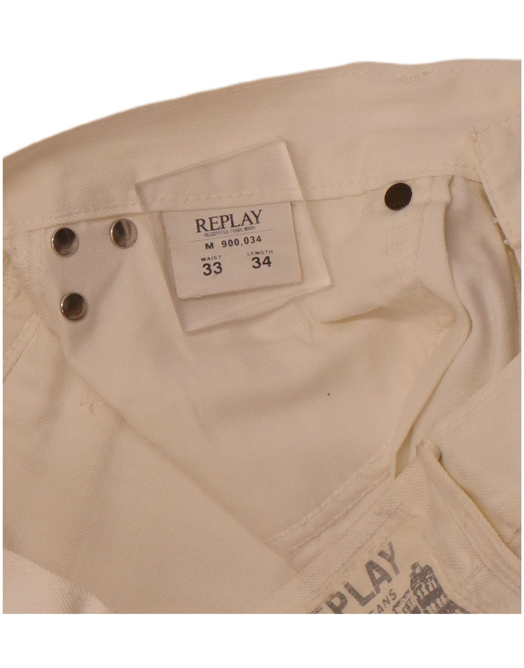 Женские прямые джинсы REPLAY W33 L28 Off White, хлопок