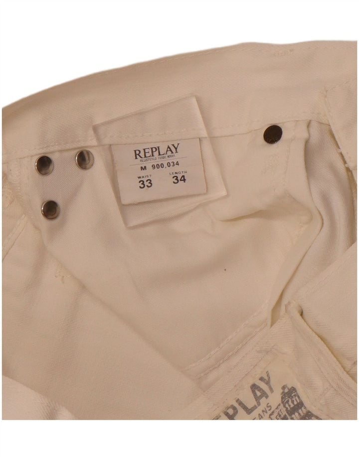 Женские прямые джинсы REPLAY W33 L28 Off White, хлопок