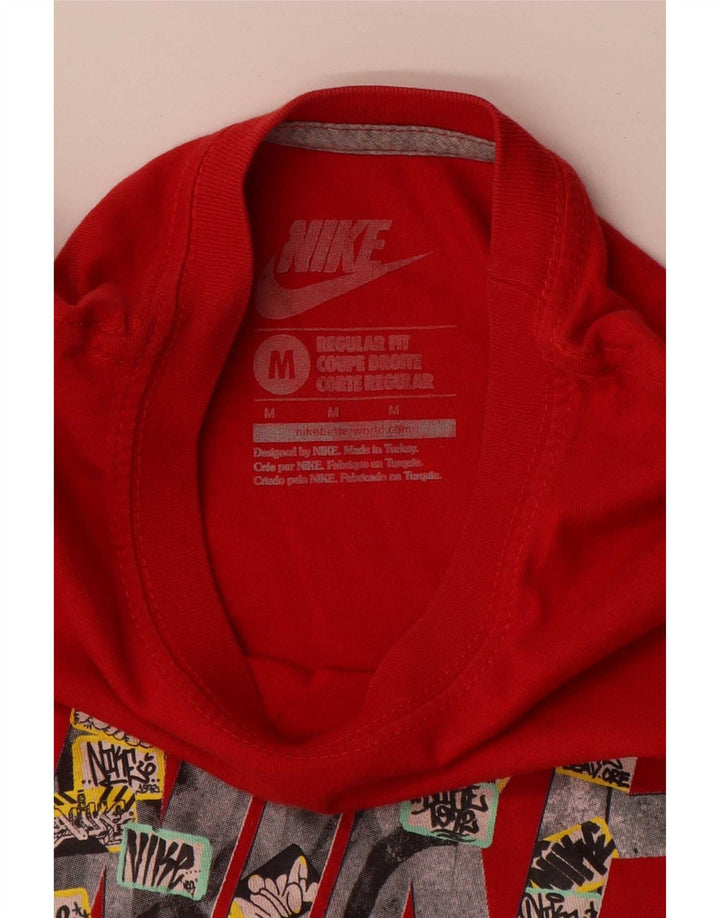 Мужская футболка с рисунком Nike Regular Fit, средний красный