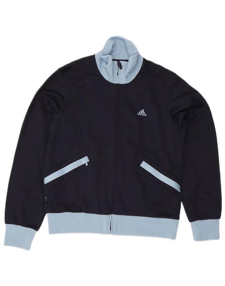 Женский спортивный костюм Adidas Top Jacket UK 12 Medium Navy Blue Colorblock