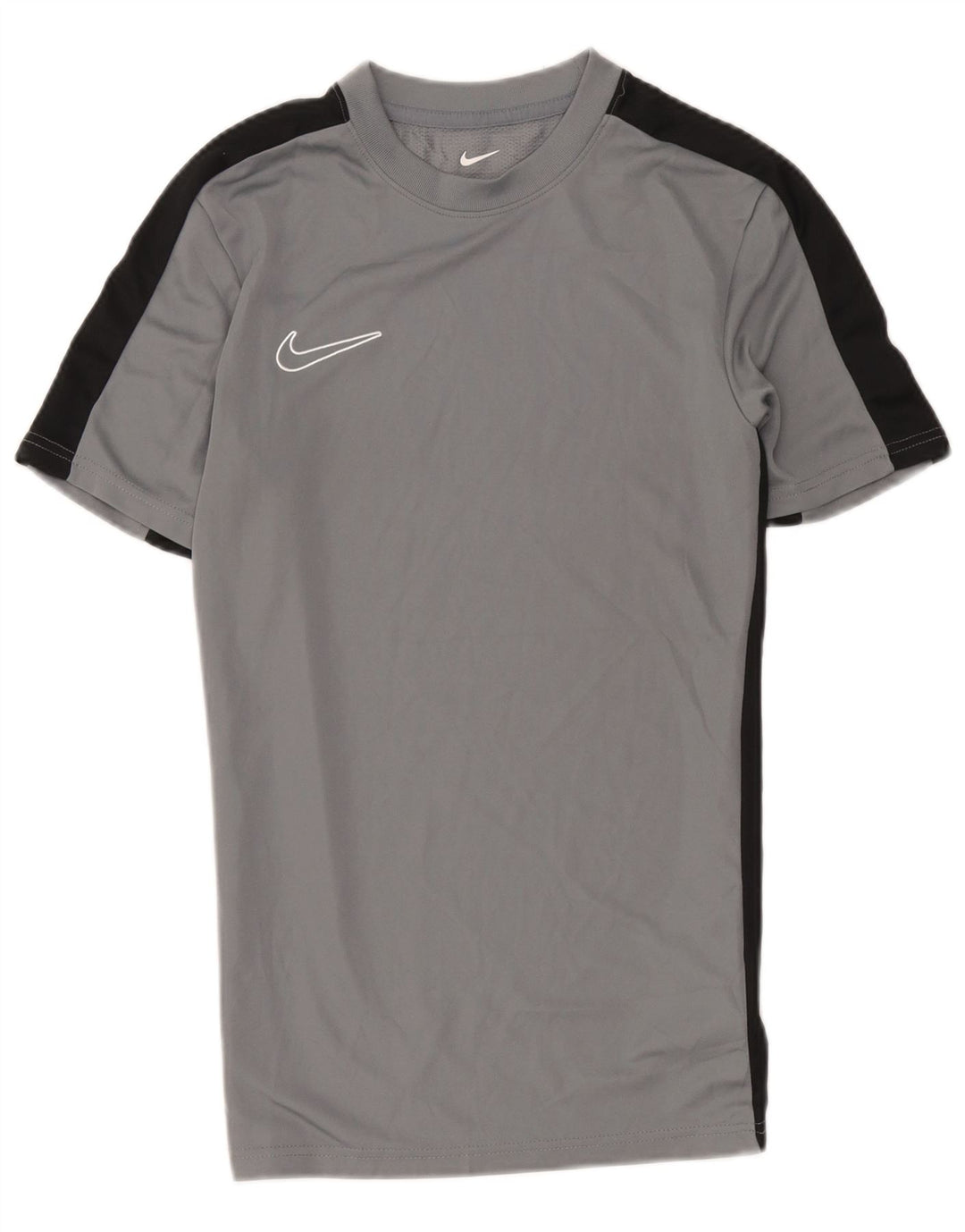 Мужская футболка Nike Dri Fit Slim Fit, маленький серый полиэстер с цветными блоками