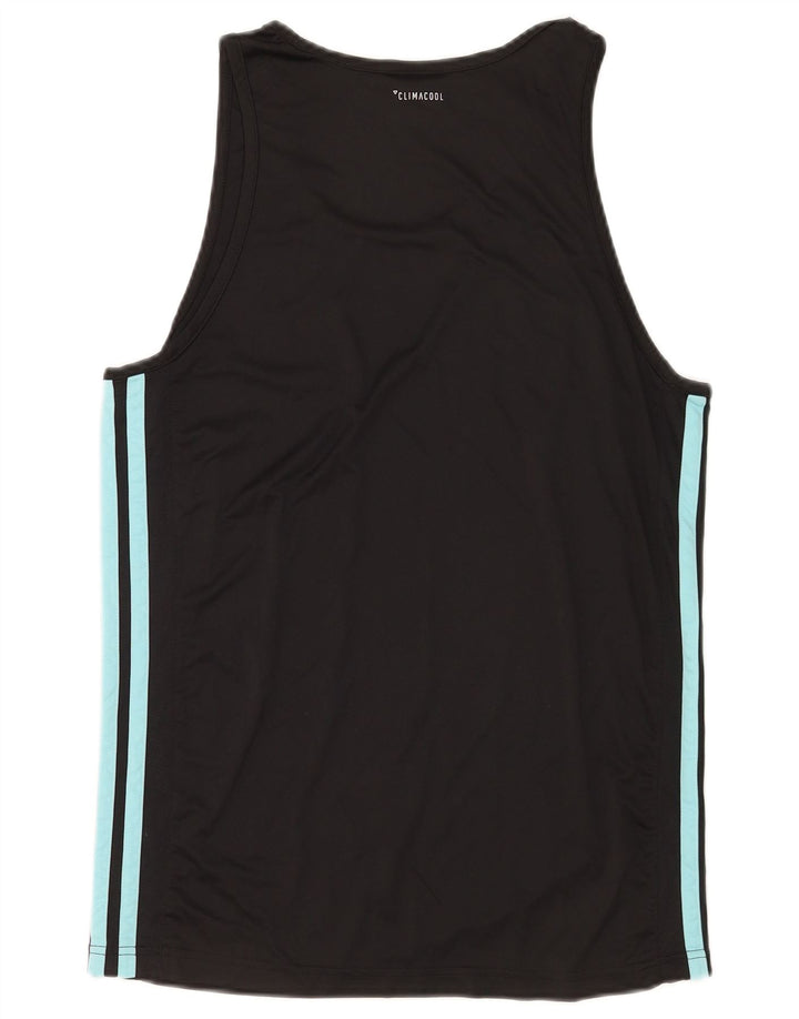 Adidas Mens Graphic Vest Top Medium Black Argyle/Diamond Polyester