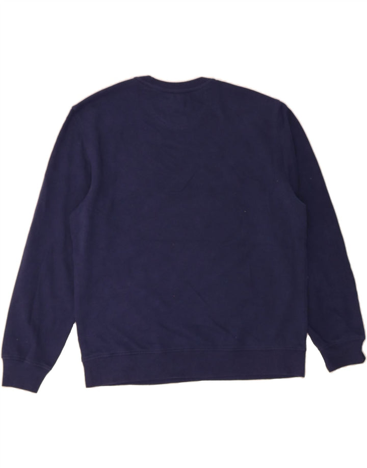 IZOD Mens Sweatshirt Jumper Medium Navy Blue Cotton Vintage Izod and Second-Hand Izod from Messina Hembry 