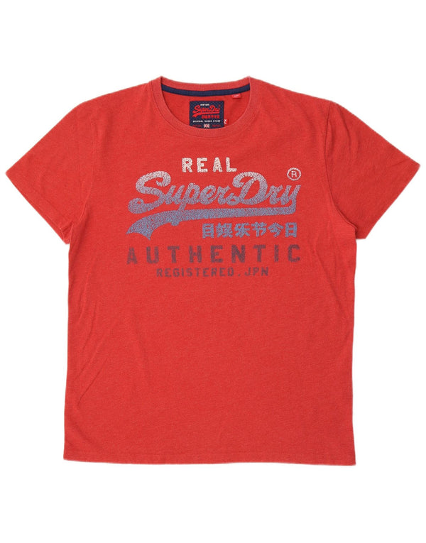 Мужская футболка с рисунком Superdry Top XL, красный хлопок