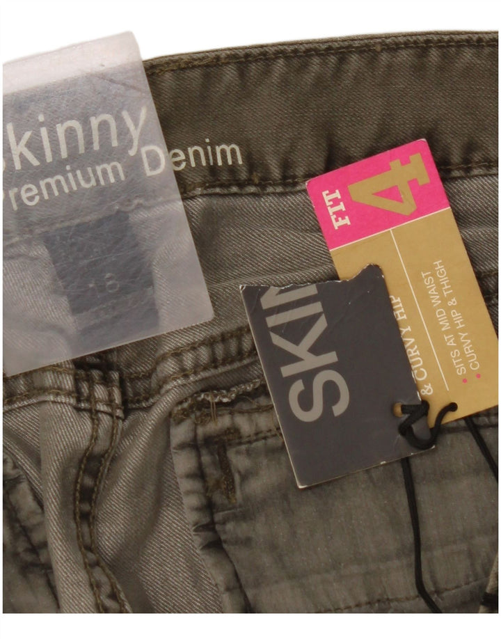 MOSSIMO Женские брюки-карго с пышной посадкой со средней посадкой США 18 2XL W42 L33 Хаки