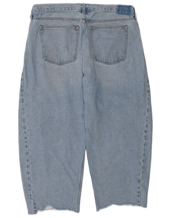 Женские укороченные джинсы со средней посадкой Abercrombie & Fitch W32 L26 синие