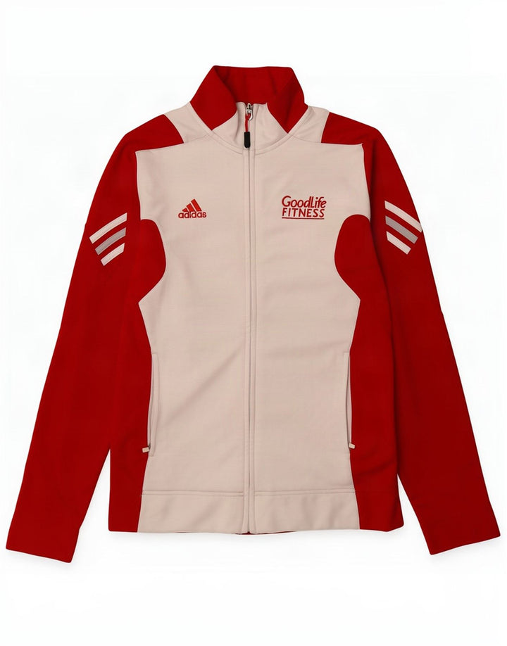 Женский спортивный костюм Adidas Top Jacket UK 10, маленький красный полиэстер с цветными блоками