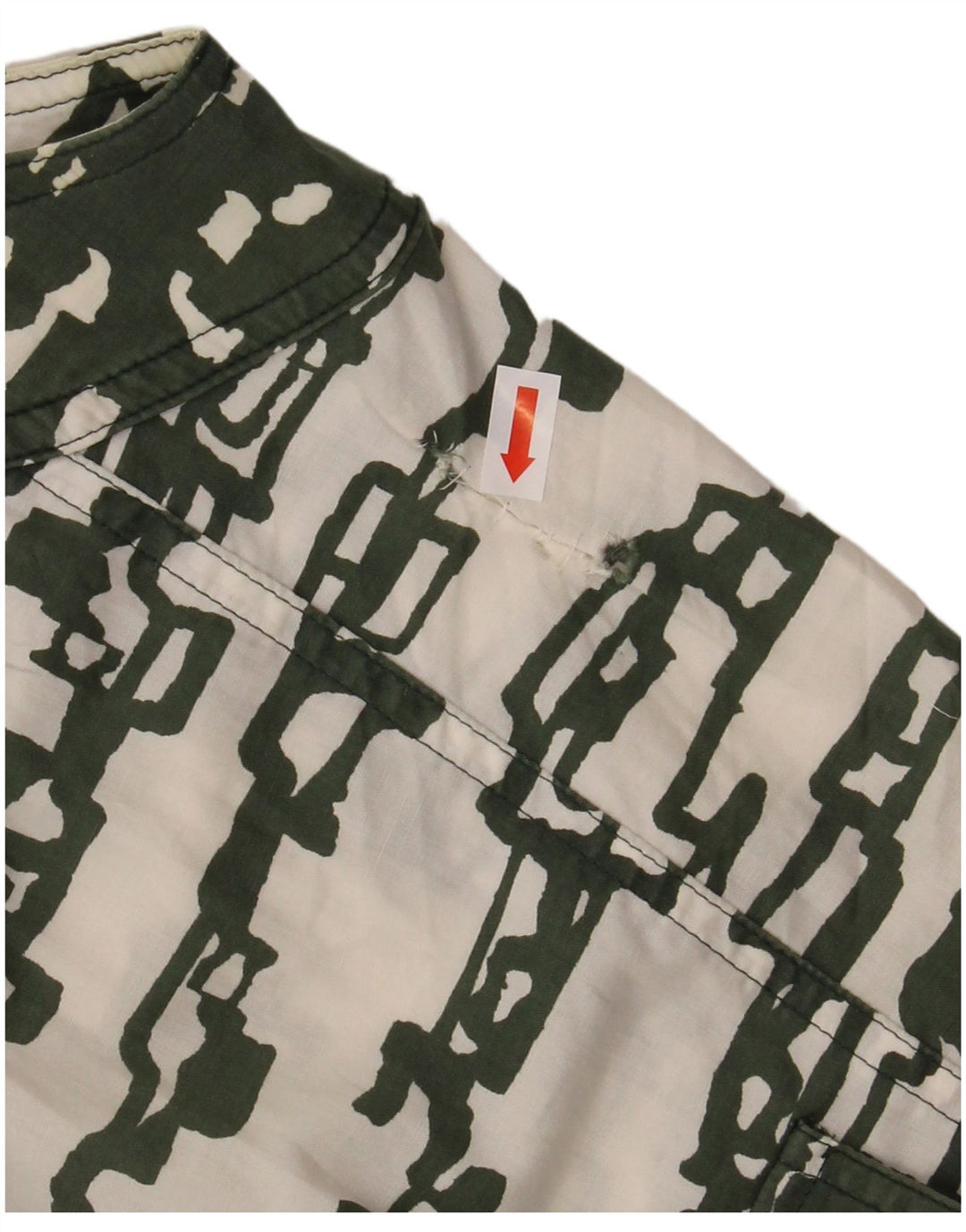 Женское платье-рубашка без рукавов MARELLA UK 12, средний зеленый с геометрическим узором