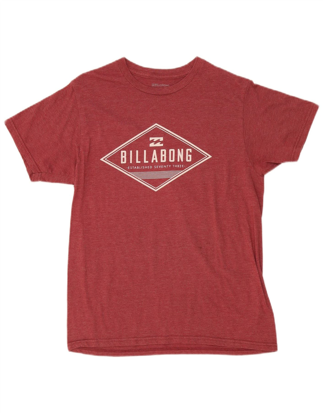 Billabong Мужская футболка с рисунком Топ среднего цвета, бордовый хлопок
