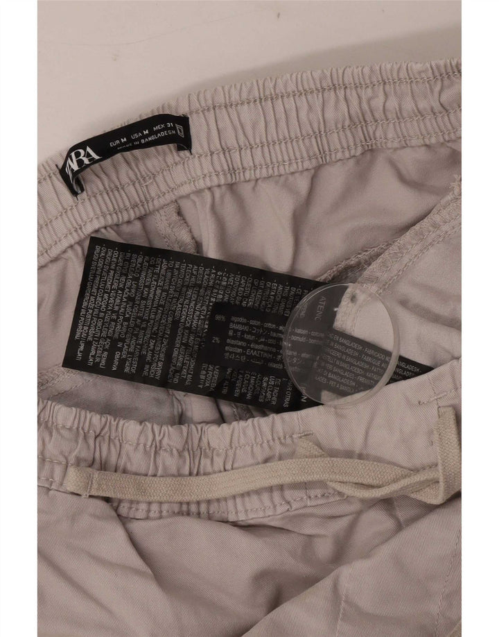 Мужские брюки-карго для джоггеров Zara Medium W31 L28 Серый хлопок