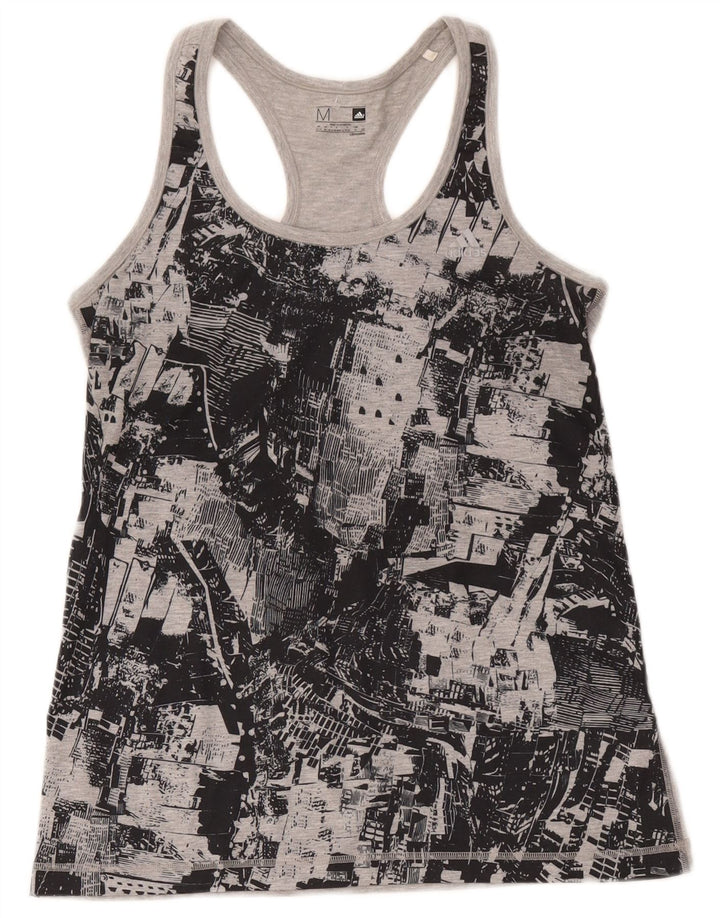Женский жилет Adidas Climalite Graphic Vest UK 12/14, средний серый с геометрическим узором