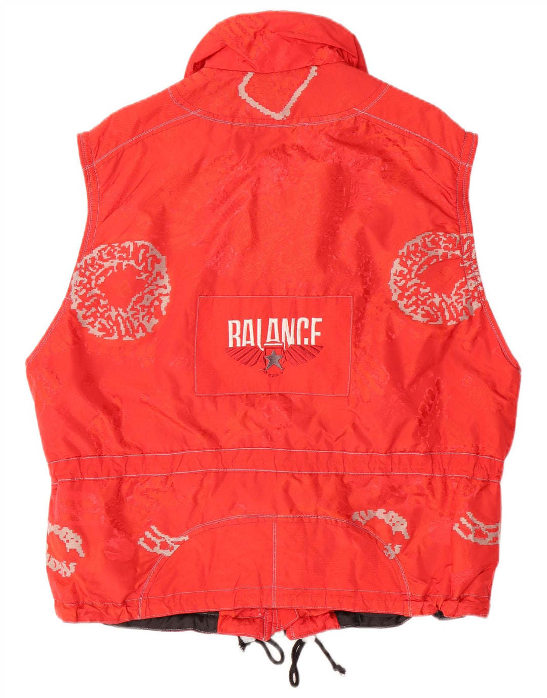 Мужской жилет VINTAGE с рисунком UK 40, большой красный из полиамида