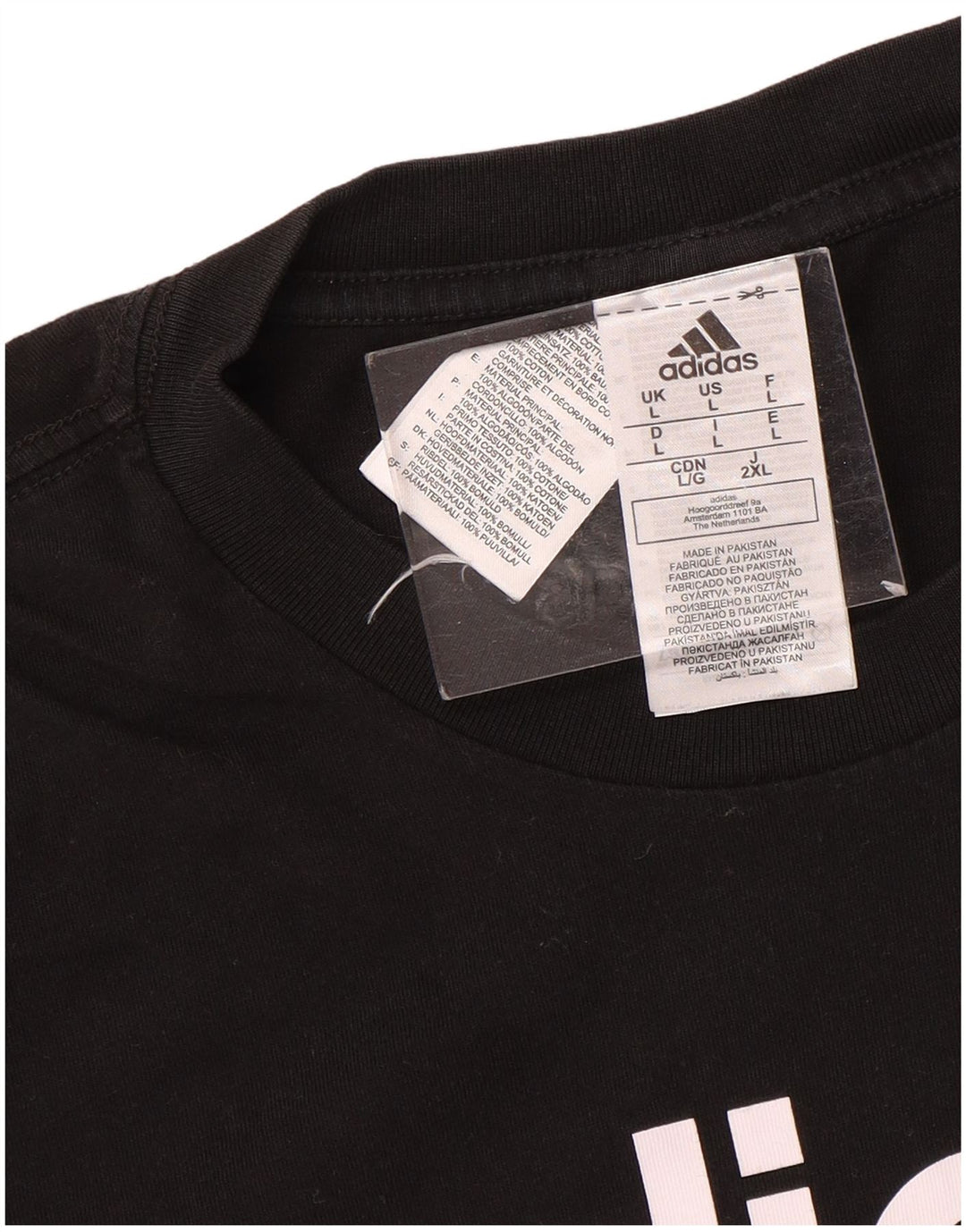 Мужская футболка Adidas с рисунком, большой черный хлопок