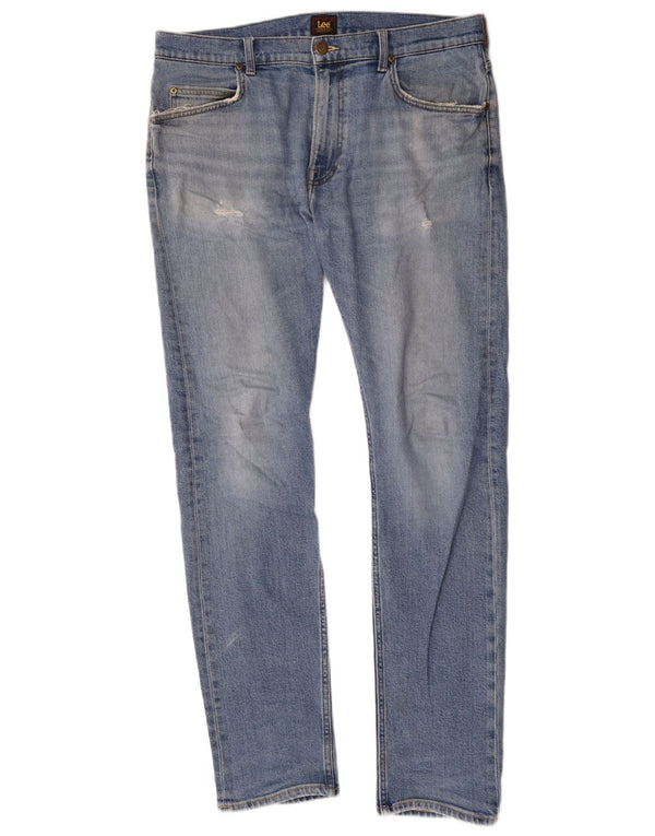 Мужские джинсы Lee Rider Slim W34 L34, синий хлопок