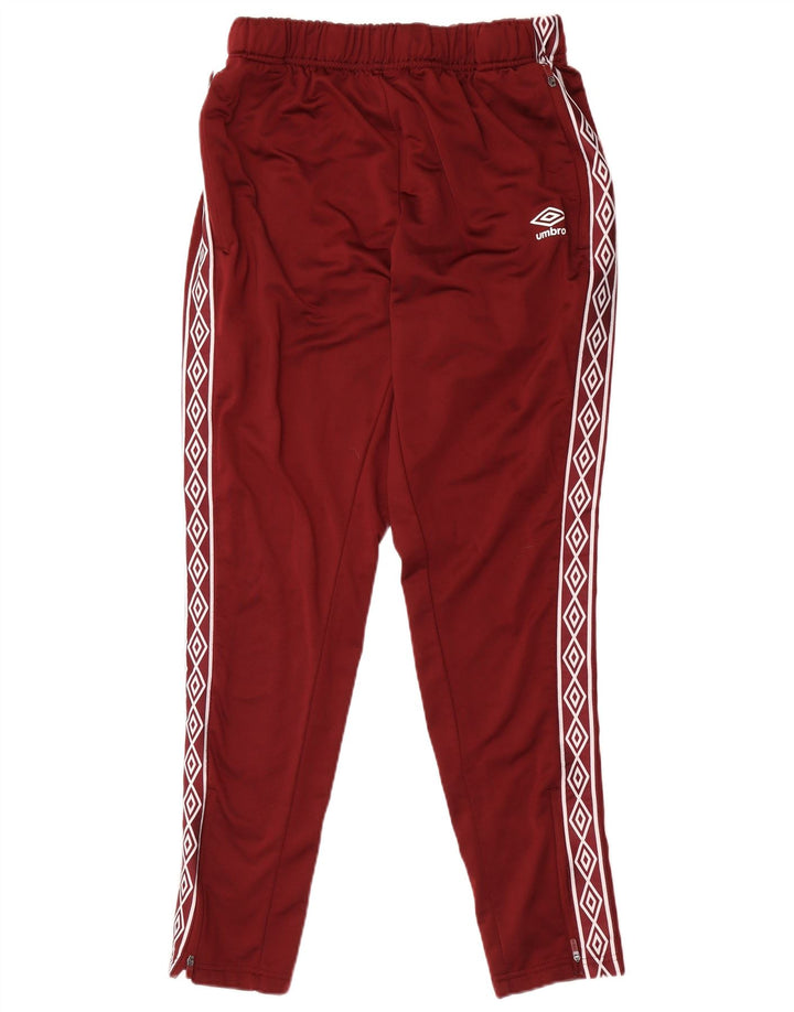 Мужские спортивные брюки с графическим рисунком Umbro, большие бордовые брюки из полиэстера