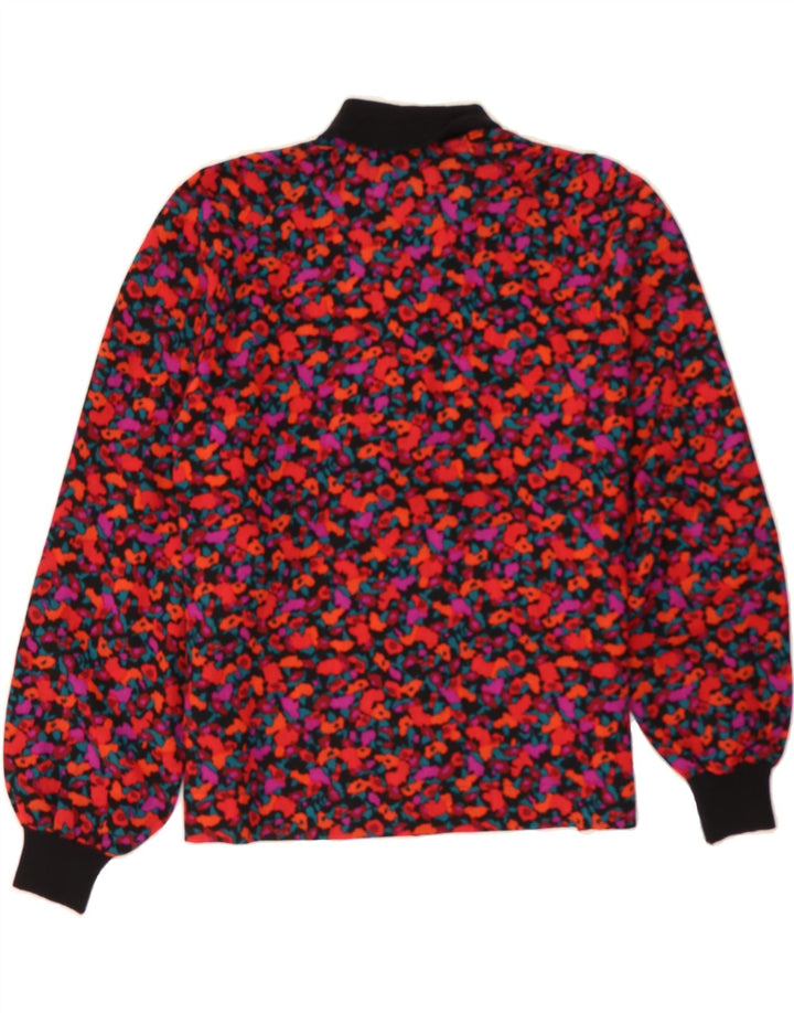VINTAGE Womens Abstract Pattern Polo Shirt IT 44 Medium Multicoloured Vintage Vintage and Second-Hand Vintage from Messina Hembry 