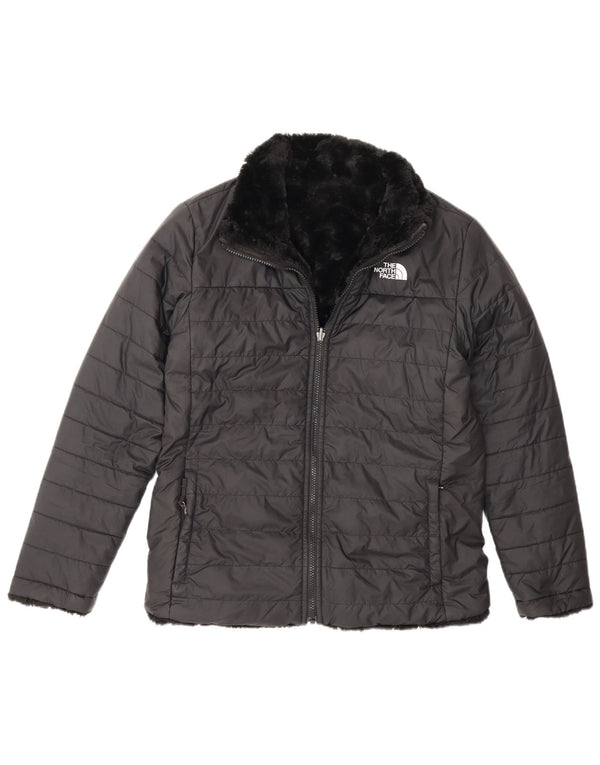Двусторонняя стеганая куртка The North Face для девочек 14–15 лет, XL, черная