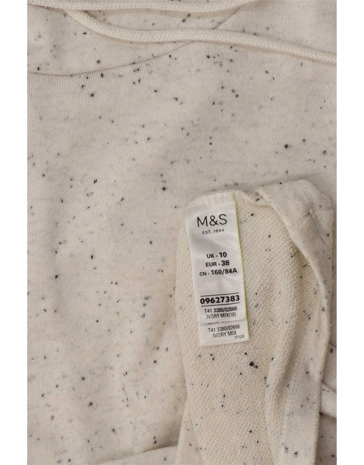 Женский джемпер Marks & Spencer, Великобритания, 10, маленький, белый, в крапинку