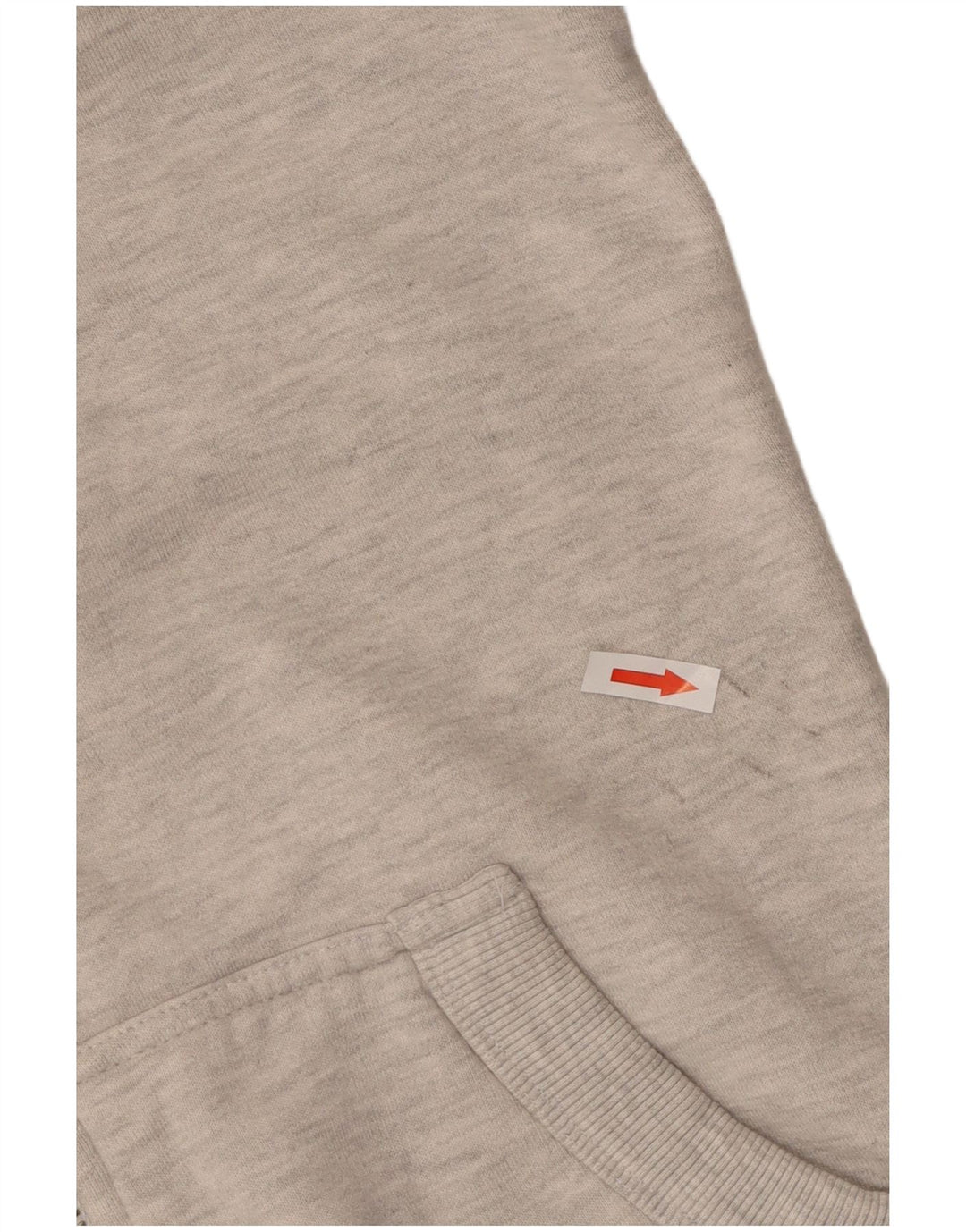 Женский свитер с капюшоном на молнии Superdry UK 14, хлопок среднего серого цвета с крапинками