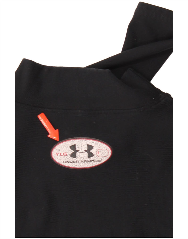 Топ Under Armour для девочек с длинными рукавами 11–12 лет, большой черный