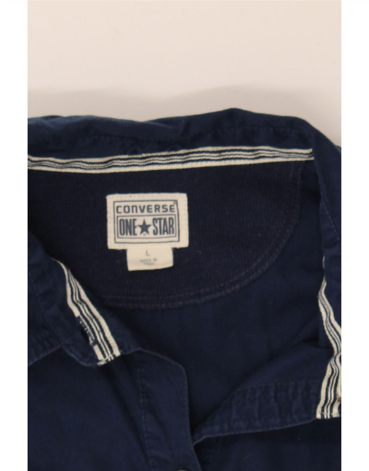 CONVERSE Womens Shirt UK 16 Large Navy Blue Cotton Vintage Converse and Second-Hand Converse from Messina Hembry 