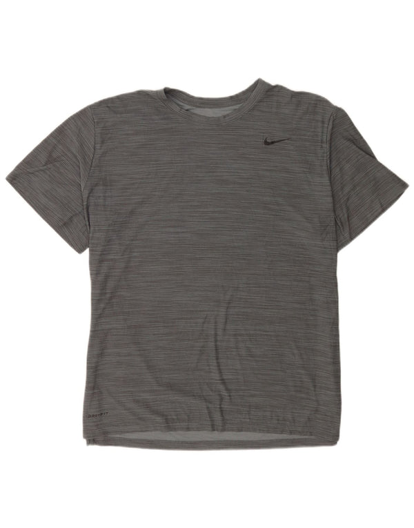 Мужская футболка Nike Dri Fit Top XL, серый полиэстер с крапинками