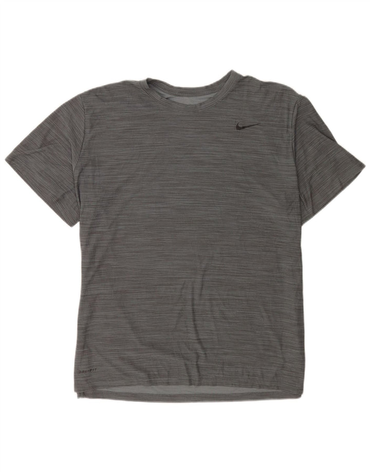 Мужская футболка Nike Dri Fit Top XL, серый полиэстер с крапинками