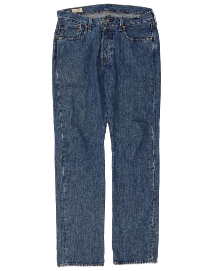 Мужские прямые джинсы Levi's 501 W32 L34 синие, хлопок