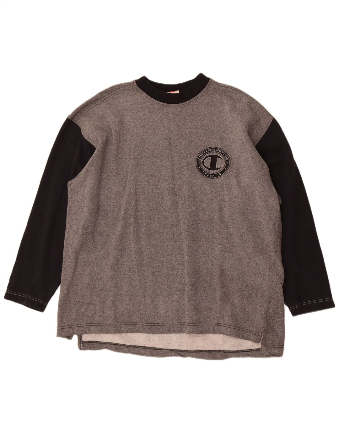 Мужской свитшот Champion Jumper XL Серый хлопок с цветными блоками