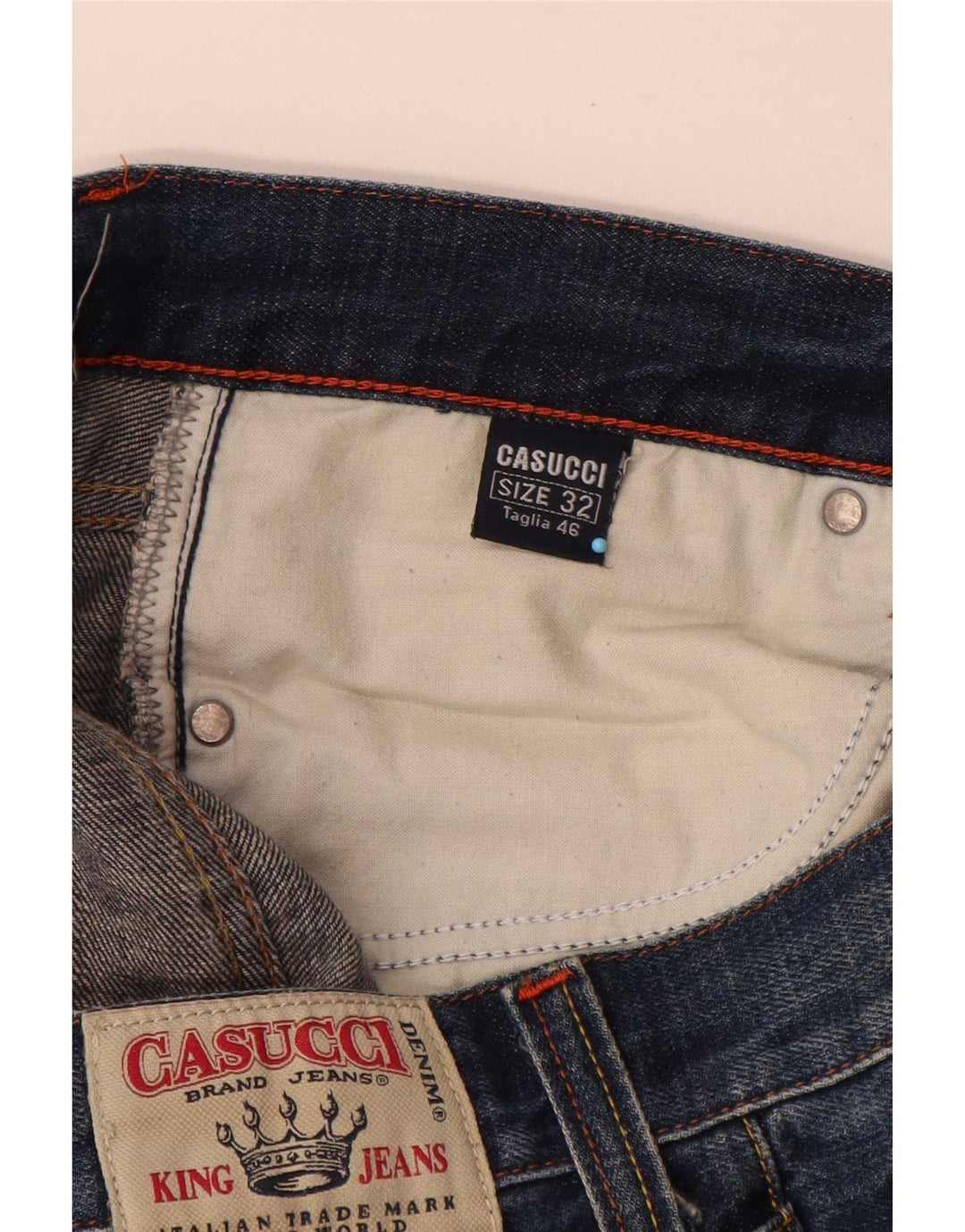Мужские прямые джинсы Casucci W32 L31, синий хлопок