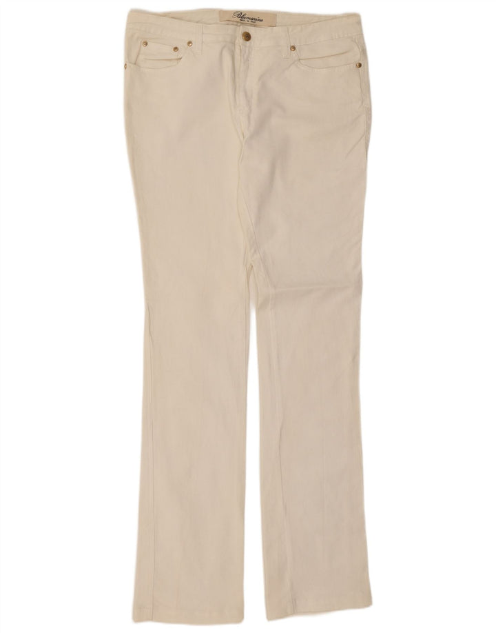 Женские узкие джинсы Blumarine Bootcut W30 L35, белый хлопок