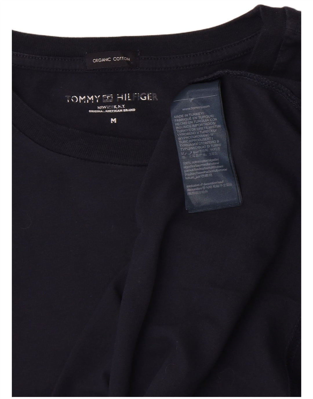 Мужская футболка Tommy Hilfiger, средний темно-синий хлопок