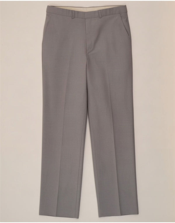 Мужские прямые костюмные брюки Marks & Spencer St. Michael W34 L33 серые