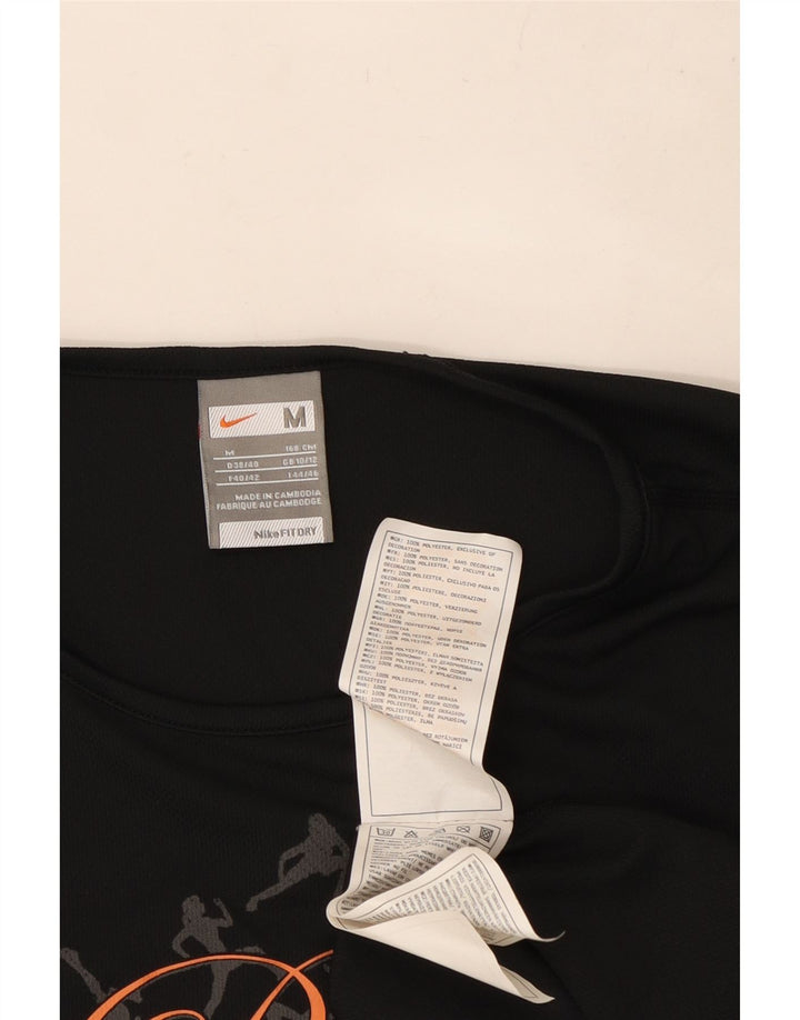 Женская футболка с рисунком Nike Top UK 10/12, средний черный полиэстер