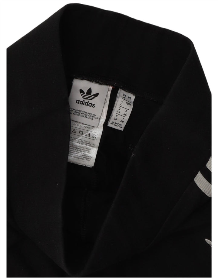 Женские леггинсы Adidas UK 8, маленькие черные хлопковые