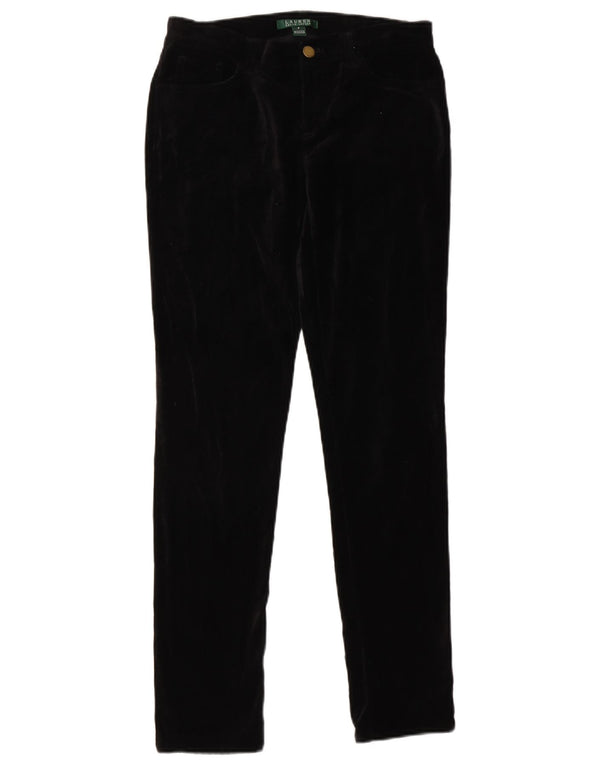 Женские бархатные повседневные брюки Ralph Lauren 2 XS W25 L30, черные