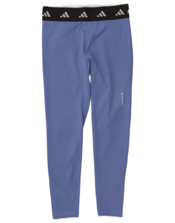 Женские леггинсы Adidas Aeroready с рисунком UK 12/14, средний синий, цветной блок