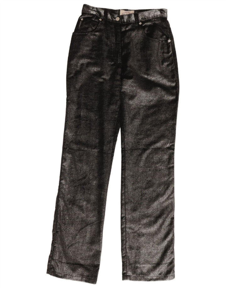 ARMANI Женские прямые повседневные брюки W29 L34 Черные хлопковые