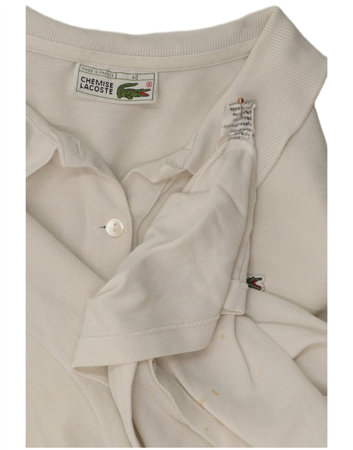 Женская рубашка поло Lacoste, размер 46 XL, белый хлопок