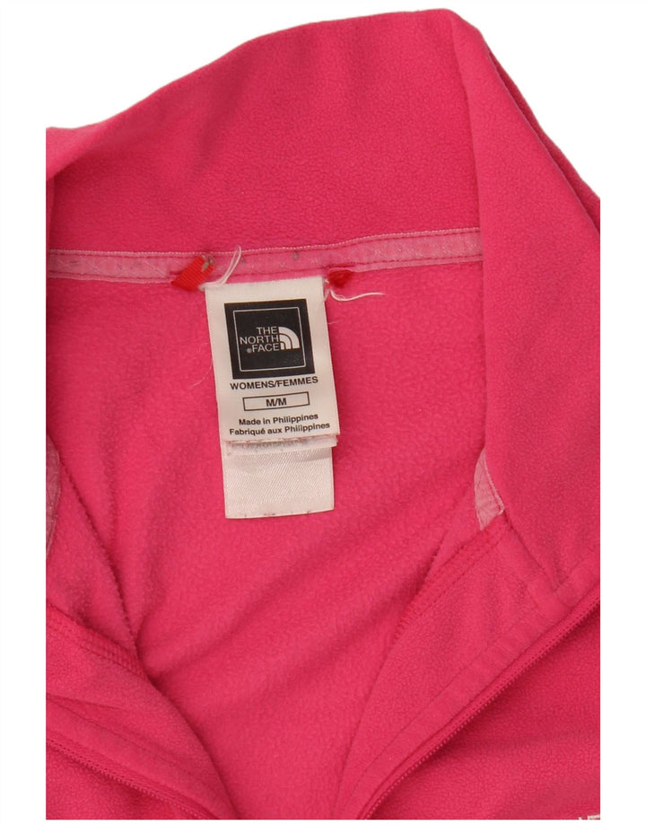 Женский флисовый джемпер с воротником на молнии The North Face UK 12, полиэстер, средний розовый цвет