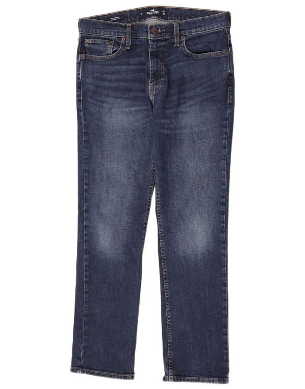 Hollister Мужские прямые джинсы W32 L30 Темно-синий хлопок