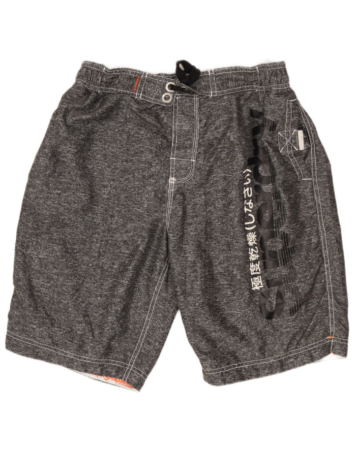 Мужские шорты для плавания Superdry с рисунком XL, серые, из полиэстера с крапинками