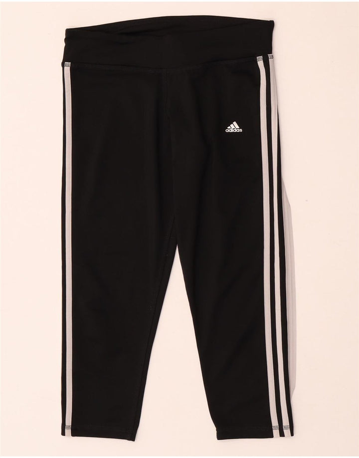 Женские леггинсы-капри Adidas Climalite UK 12/14, средний черный полиэстер