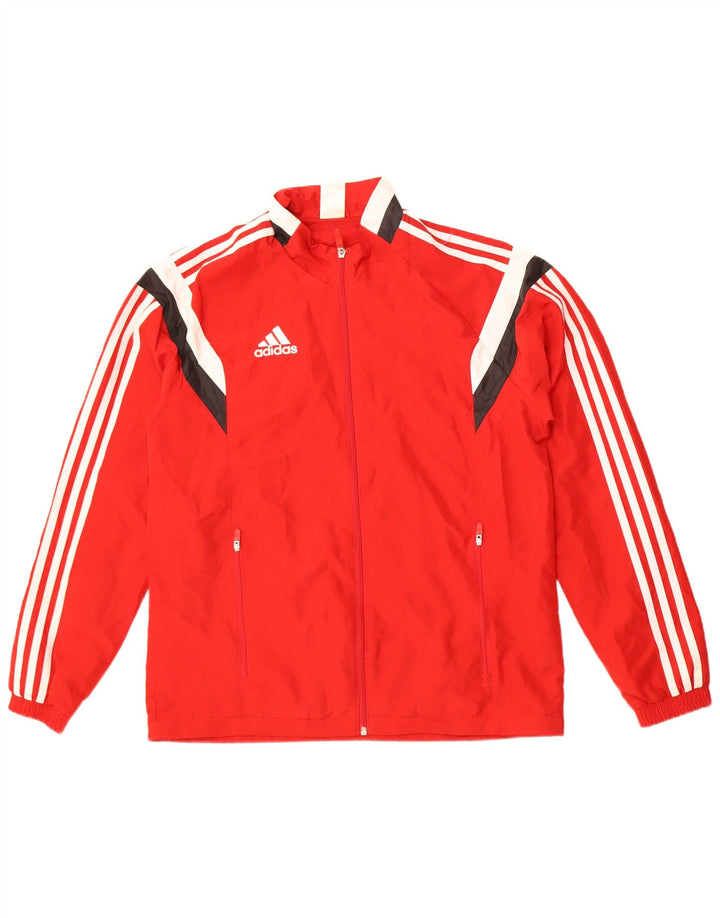 Мужской спортивный костюм Adidas, верхняя куртка, средний красный полиэстер с цветными блоками