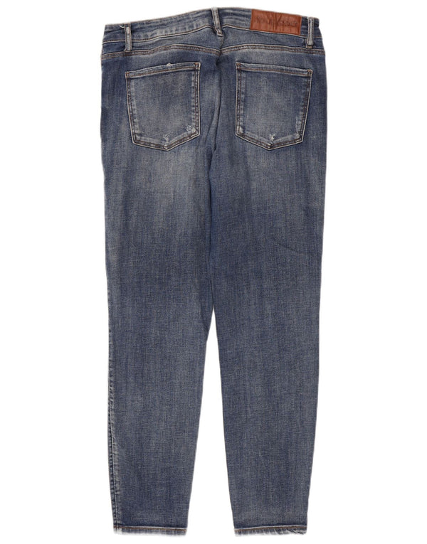 Desigual Womens Distressed Slim Jeans W32 L26 Blue Cotton