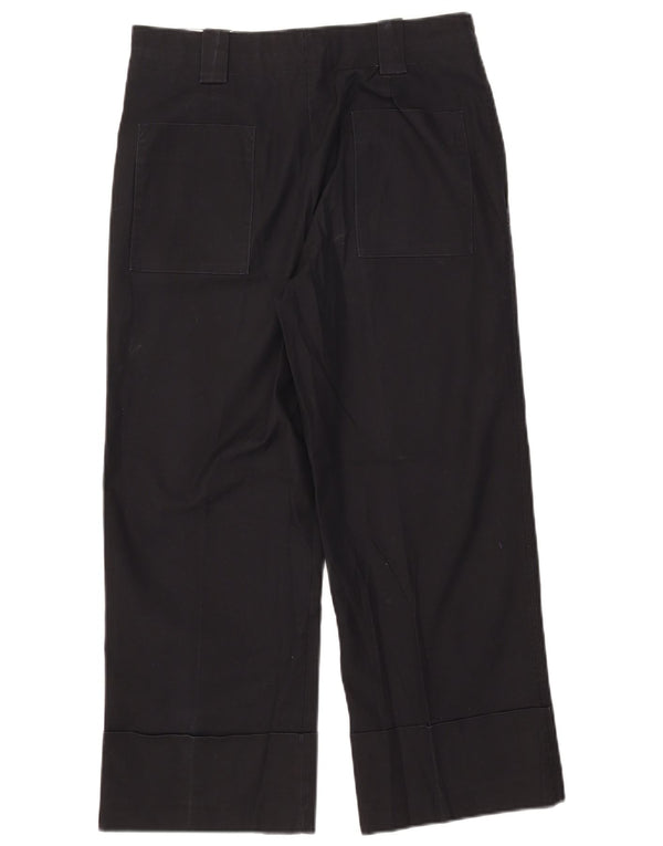 Женские укороченные брюки Zara Medium W28 L24, черные, хлопковые